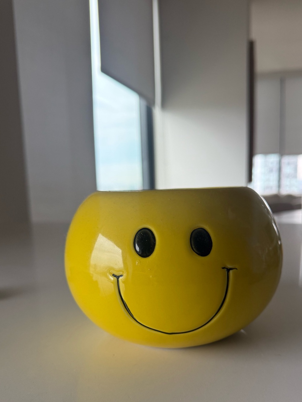 Yellow Smiley Ceramic Planter Bowl - Brand